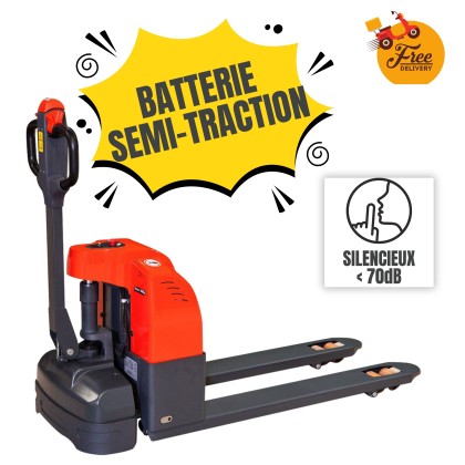 Transpalette électrique compact 1500kg - batterie semi-traction Transpalette électrique compact 1500kg - batterie semi-traction