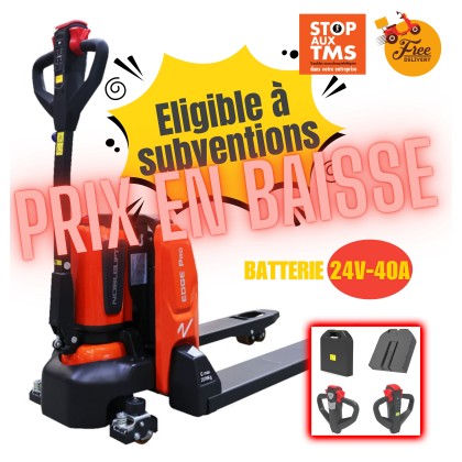 Transpalette électrique EDGE PRO 1500kg - Version PRO - Batterie 40Ah