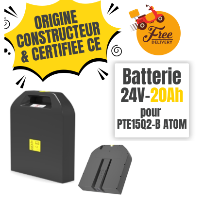Batterie LITHIUM 24V/20Ah pour PTE15Q2-B ATOM